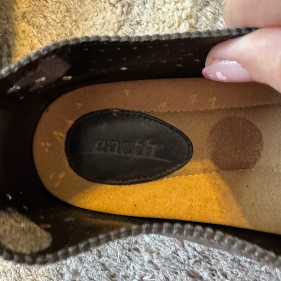 Earth Black Perforated Slip-On Shoes - Picture 6 of 6